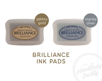 Brilliance Metallic Ink Pad, Gold and Silver Ink