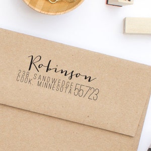 Return Address Stamp, Calligraphy Address Stamp, Personalized Address Stamp, Wedding Stamp, Custom Address Stamp, Wedding Gift Style No. 69