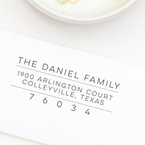 Return Address Stamp, Modern Address Stamp, Self-Inking Address Stamp, Custom Address Stamp, Personalized Address Stamp, Wedding Stamp No.72