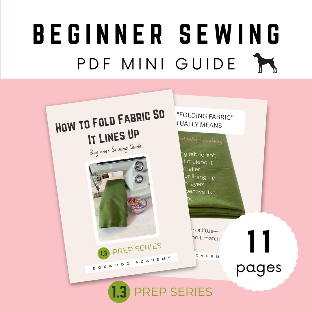 Hand Sewing Guide.pdf Beginner Sewing Guide: Understanding Folding Fabric to Cut, Tutorial ...
