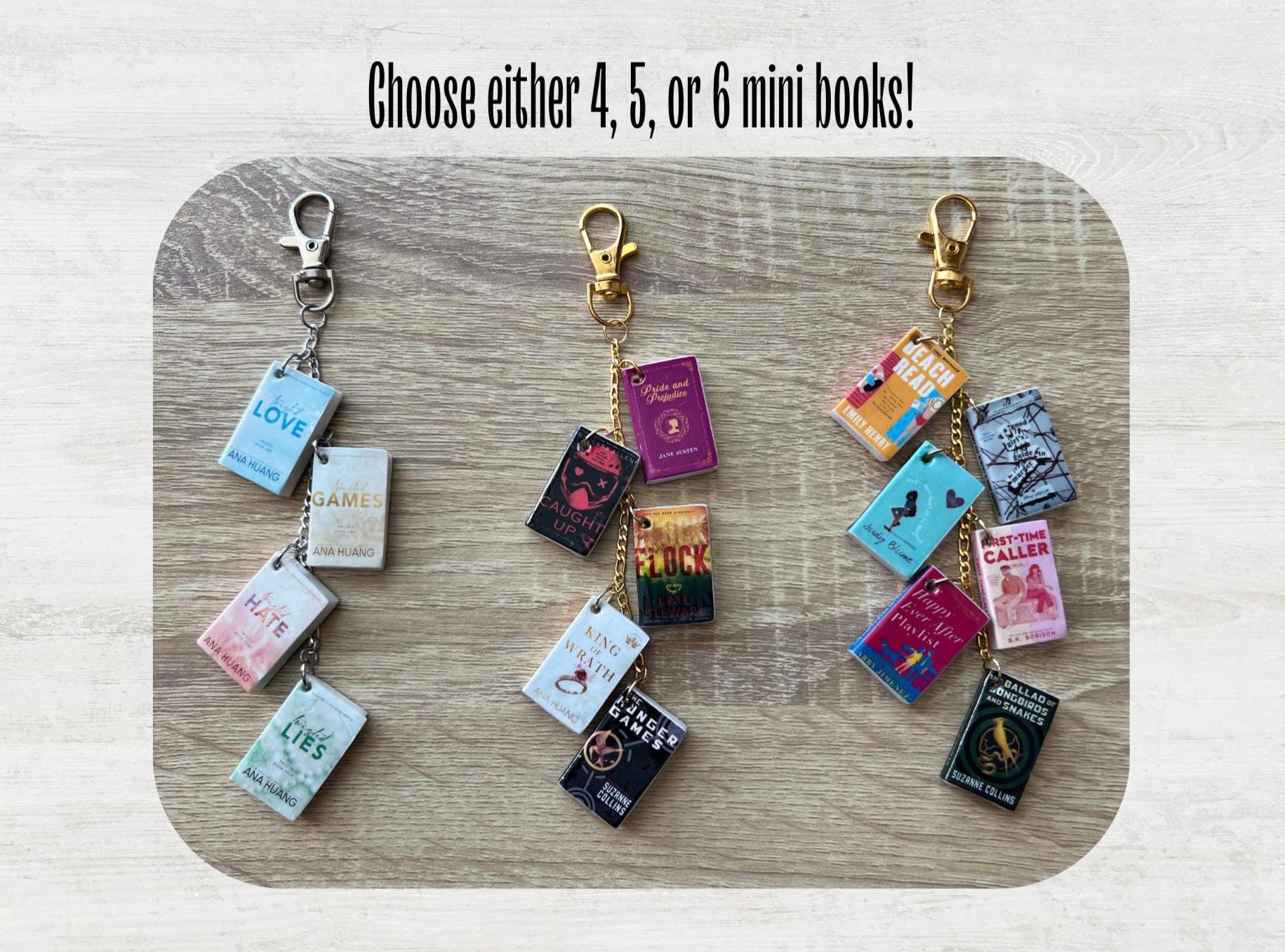 Keychain Note Books Mini Book Keychain: Handmade Literary Charm - Custom Book Lover Gift - Etsy