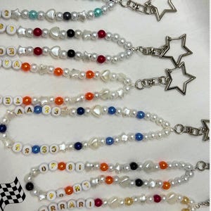 F1 Motorsport Beaded Phone Charm: Team Keychain Purse Accessory
