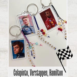 F1 Driver Photo Keychain: Formula 1 Racing Gift