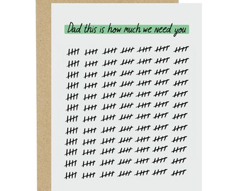 Father's Day Card, Dad We Need You, Thanks Dad Card, We Love You Dad Card, Happy Dad Day, Best Dad Ever, Card for Him, Best Dad Ever Card