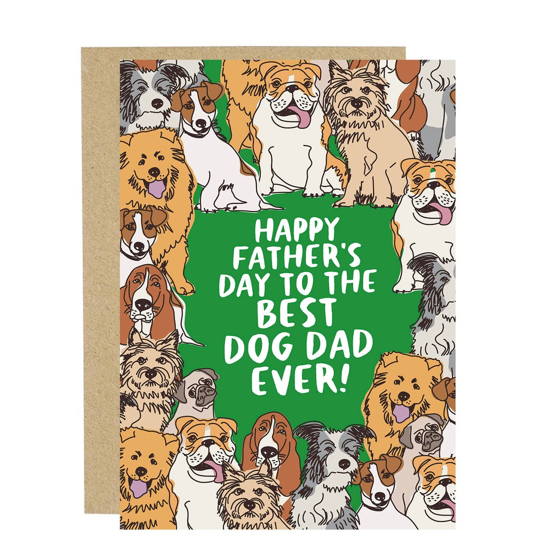 Best Dog Dad Card, Father's Day Card, Dog Dad Card, Thanks Dad Card, We