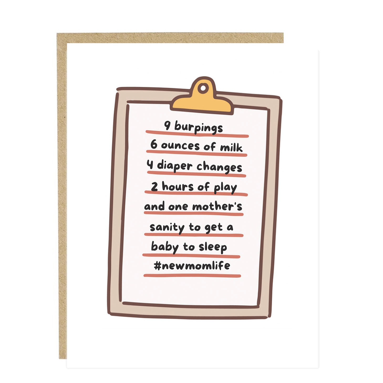 New Mom Life, Baby Shower Card, New Baby Card, Mom To Be Card, Congrats Pregnancy, New Mom Card, New Parents Card, Congratuluations