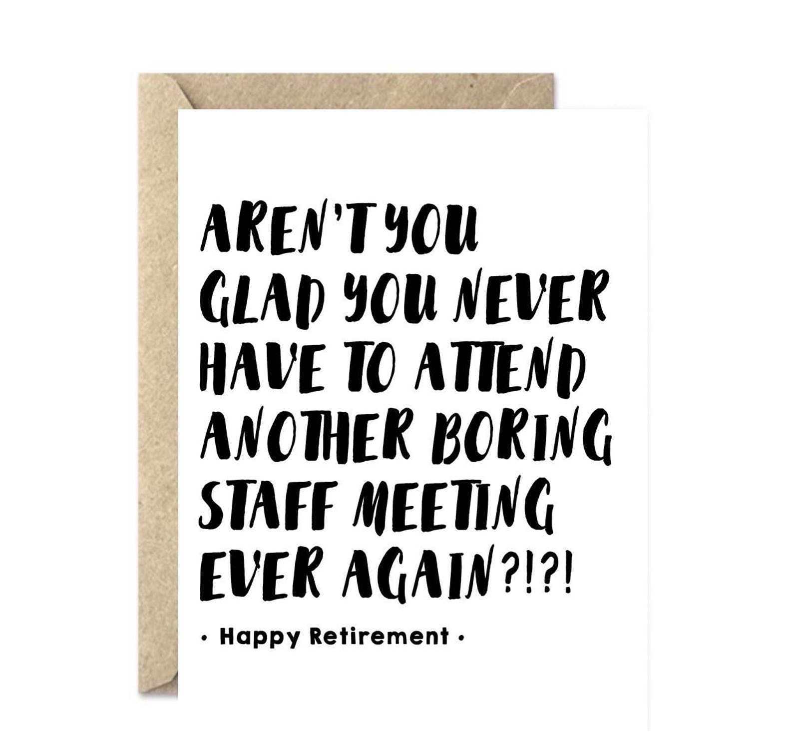 Funny Retirement Card Employee Retiring Card Happy Etsy