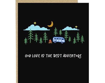Our Love is The Best Adventure, Adventure Card, Love Card, Anniversary Card, Valentine's Day Card