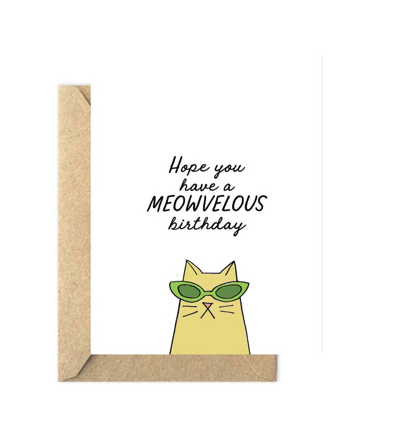 Funny Cat Lover Birthday Card, Cat Lovers Birthday Card, Pet Owner