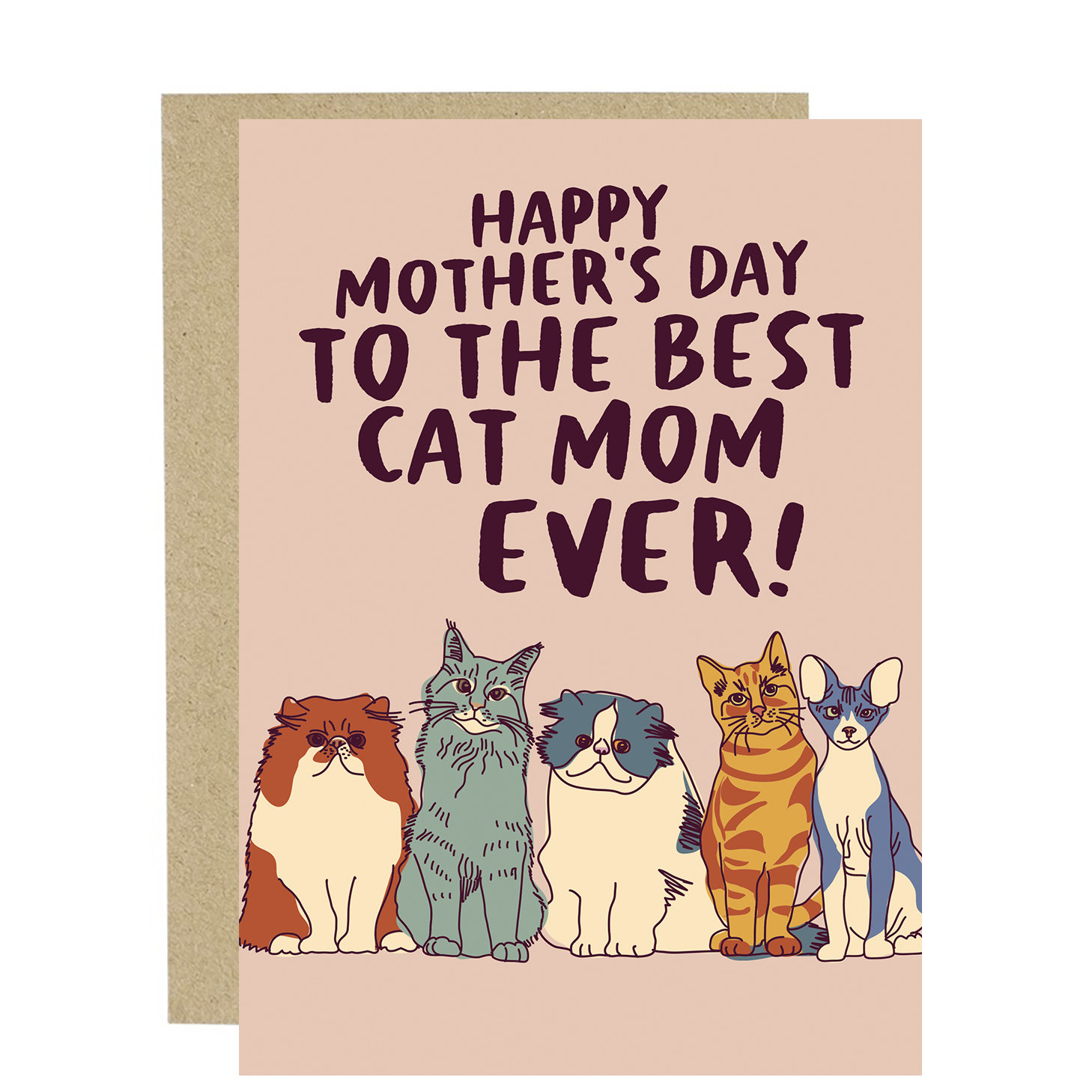 Buy Best Cat Mom Happy Mother's Day Card Pet Lover Mom Card Online in