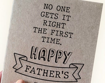 Funny Father's Day Card from Second Child - Father's Day Gift From Middle Child For Dad - Card for Dad from Second born Child