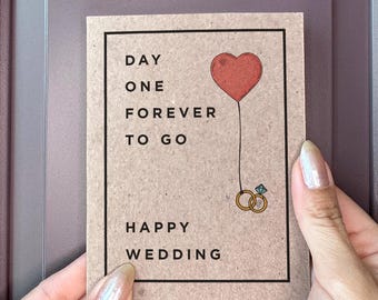 Le premier jour, pour toujours - Carte à offrir pour une cérémonie de mariage - Jolie carte de mariage pour un meilleur ami - Jolies cartes de mariage pour un fils