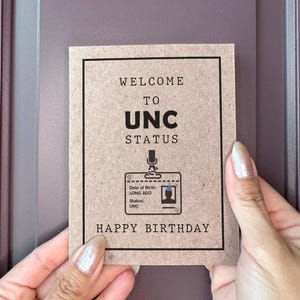 Carte d'anniversaire Unc, joyeux anniversaire Unc Status, carte d'anniversaire drôle pour un ami plus âgé, anniversaire pour frère, cartes d'anniversaire uniques