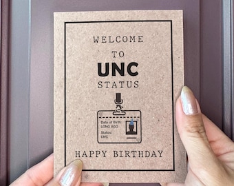 Carte d'anniversaire Unc, joyeux anniversaire Unc Status, carte d'anniversaire drôle pour un ami plus âgé, anniversaire pour frère, cartes d'anniversaire uniques