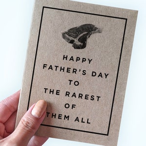 Carte de fête des pères pour les amateurs de steak - papas barbecue - joyeuse fête des pères au plus rare d'entre eux - carte de blague papa - carte de voeux A2 - carte Kraft