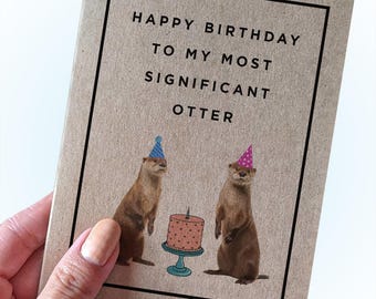 Jeu de mots loutre pour mari, joyeux anniversaire à mon grand ami loutre Jeu de mots amusant pour petit ami, petite amie
