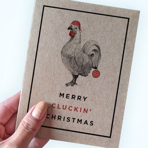 Carte de vœux pour les fêtes de fin d'année - Joyeux Noël, carte de Noël amusante pour des amis en papier kraft recyclé - carte de format A2