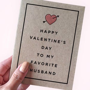 Carte de Saint-Valentin pour mon mari préféré - Joyeuse Saint-Valentin