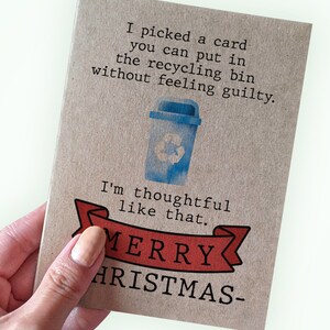 Carte de vœux drôle - carte de Noël recyclable - carte de Noël drôle - carte de vœux drôle - carte de vœux blague à recycler