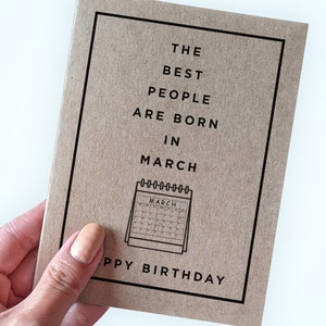 Carte d'anniversaire pour les personnes nées en mars - Les meilleures personnes sont nées en mars - Carte d'anniversaire pour les personnes nées en mars - Carte d'anniversaire en mars