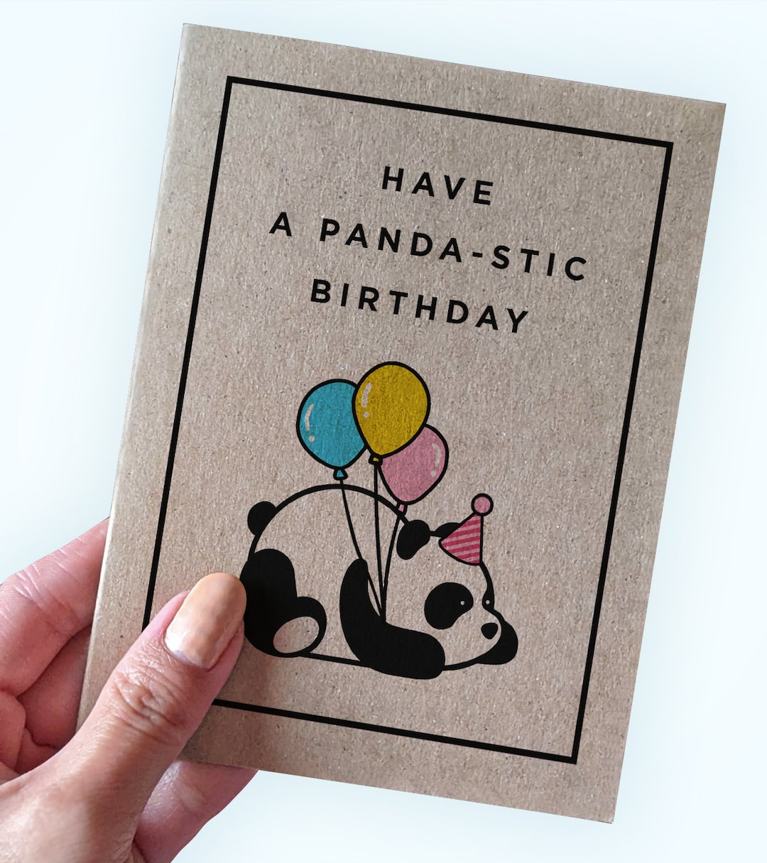 Panda Pun Birthday Card - Have a Panda-stic Birthday - Panda Birthday ...