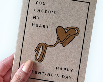 You've Lasso'd My Heart - Valentine's Card For New Couple - First Valentine's Card