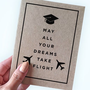 Carte de fin d'études - Que tous vos rêves prennent leur envol - Carte de voeux pour un nouveau diplômé universitaire, collégial ou secondaire