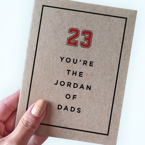 Basketball Father's Day Card - You're the Jordan of Dads - Basketball Fan Dad - Basketball Father's Day Card - A2 Size