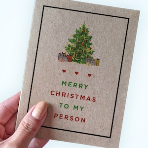 Carte de Noël Ma personne - Joyeux Noël en personne - Carte de Noël amour pour couple - Carte de Noël romantique pour partenaire