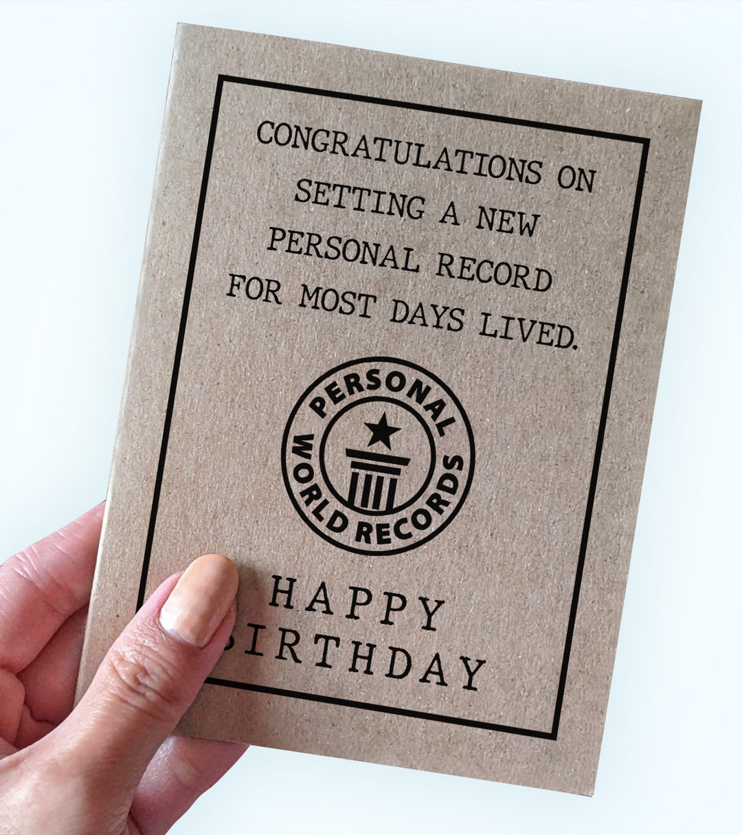 Personal Record Setting Personal Record for Age Birthday Card for Father - Congratulations on ...