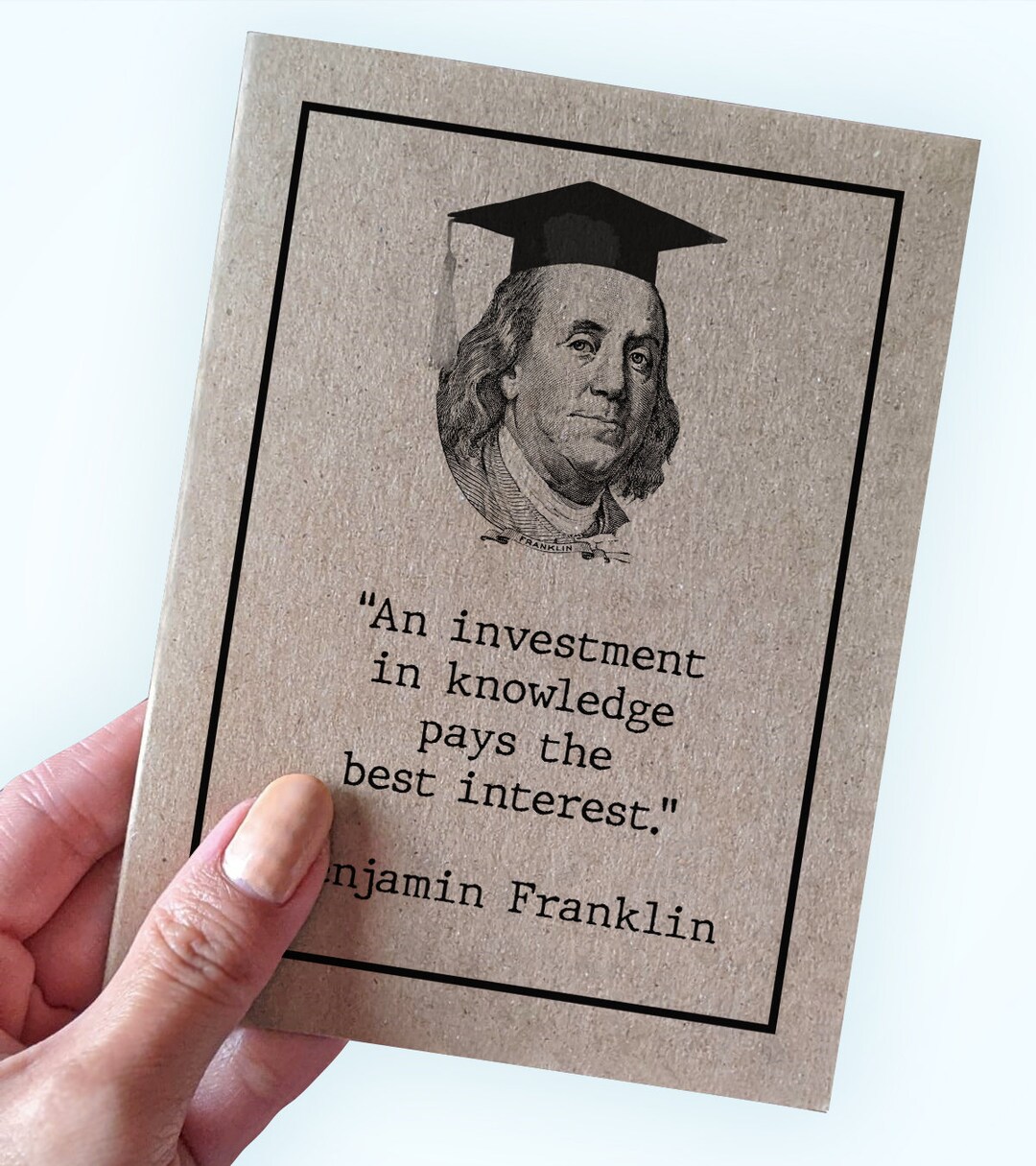 best grad cards A Graduation Card for Ariane  Just Stampin' this crisp Benjamin Franklin Quote Graduation Card,