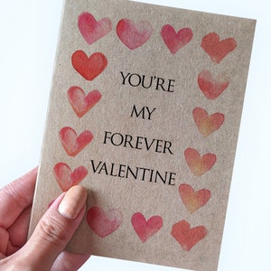 My Forever Valentine Card - Carte de Saint Valentin romantique pour mari ou petit ami - Jolie carte de Saint Valentin pour femme Carte en papier 100 % recyclé