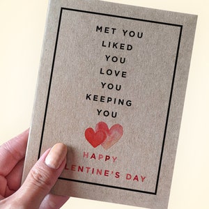 Je vous ai rencontré, vous aimiez vous garder - Joyeuse Saint-Valentin - Carte de Saint-Valentin romantique pour mari ou petit ami - Jolie Saint-Valentin