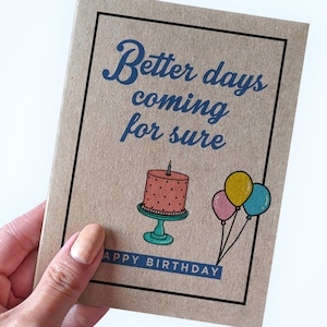 Jolie carte d'anniversaire pour petite amie, des jours meilleurs viennent à coup sûr Carte de joyeux anniversaire pour petit ami, belles cartes d'anniversaire pour amis