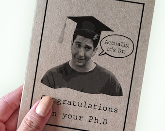 Friendly Sitcom Doctor - PHD Grad, Med School Grad, Doctor Graduation - Doc Graduation Card - Dentist Graduation Card - A2 Greeting Card