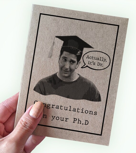Friendly Sitcom Doctor - PHD Grad, Med School Grad, Doctor Graduation - Doc Graduation Card - Dentist Graduation Card - A2 Greeting Card