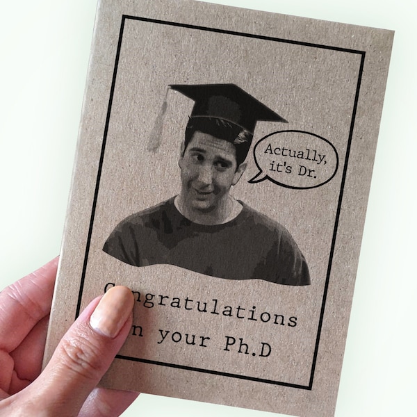 Friendly Sitcom Doctor - PHD Grad, Med School Grad, Doctor Graduation - Doc Graduation Card - Dentist Graduation Card - A2 Greeting Card