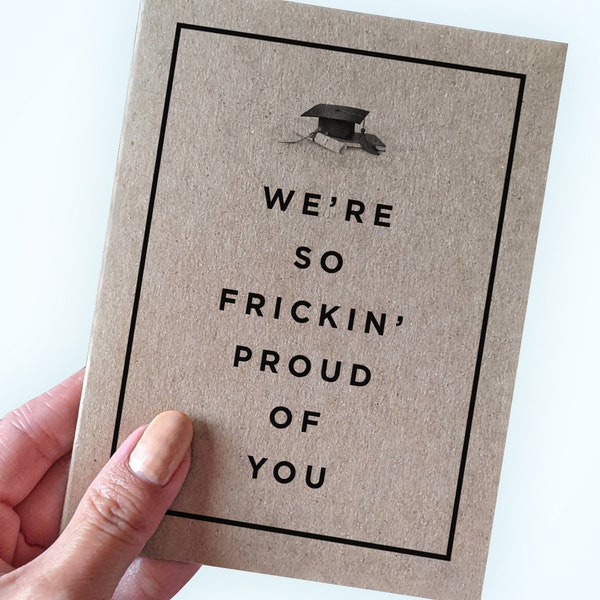 Cursing Graduation Card - We're so F*cking Proud of You - Plural Version - Swearing Grad Card - Proud Graduation Card - 2024 Grad Card