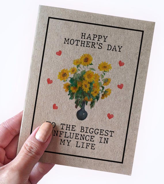 Biggest Influence Mother's Day Card - Happy Mother's Day To The Biggest Influence In My Life - Appreciative Mother's Day Card For Mum