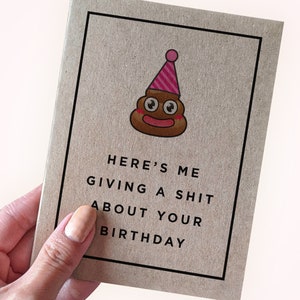 Carte d'anniversaire drôle d'Emoji de caca - carte d'anniversaire de caca - carte d'anniversaire de blague - carte d'anniversaire de caca pour un ami