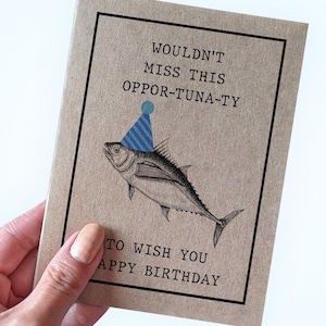 Carte d'anniversaire jeu de mots thon pour meilleur ami