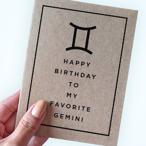 Carte d'anniversaire pour Gémeaux, carte d'anniversaire de mai, à mes Gémeaux préférés, carte d'anniversaire du zodiaque Gémeaux, anniversaire de meilleur ami, carte d'anniversaire amusante