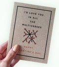 Multiverse Valentines Card - I d Love You In All The Multiverses - Happy Valentine s Day - Romantic Valentine s Card for Comic book lover