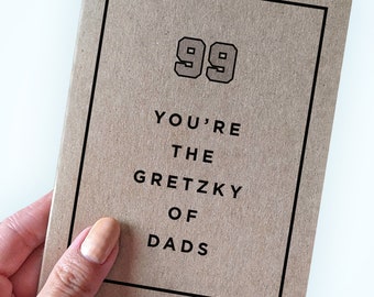Hockey Fathers Day Card - You are the Gretzky of Dads - Hockey Fan Dad - Hockey Fathers Day Card - A2 Size - Kraft Card