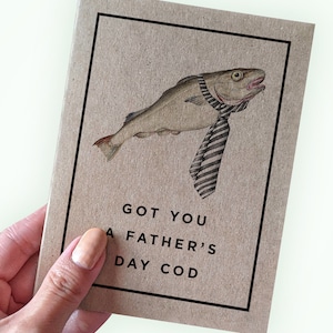 Fishing Father's Day Card - Got You A Father's Day Cod - Hilarious Father's Day Card Pun - Father's Day Card - A2 Greeting Card - Funny Card