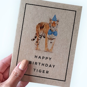 Carte d'anniversaire tigre - carte d'anniversaire amusante - joyeux anniversaire tigre - carte d'anniversaire pour mari, carte d'anniversaire pour fils, carte d'anniversaire pour enfant