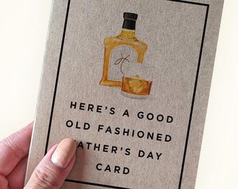 Good Old Fashioned Fathers Day Card For Stepdad - Funny Fathers Day Card For Husband - Cute Fathers Day Card For Husband, Boyfriend