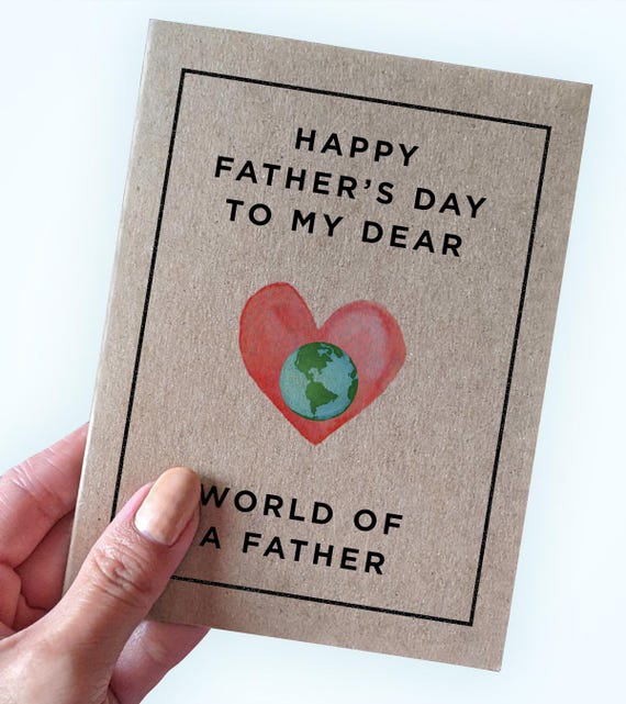 Dear World Of A Father - Happy Father's Day To My Dear World Of A Father - Sentimental Lovely Card For Dad - Nice Fathers Day Card