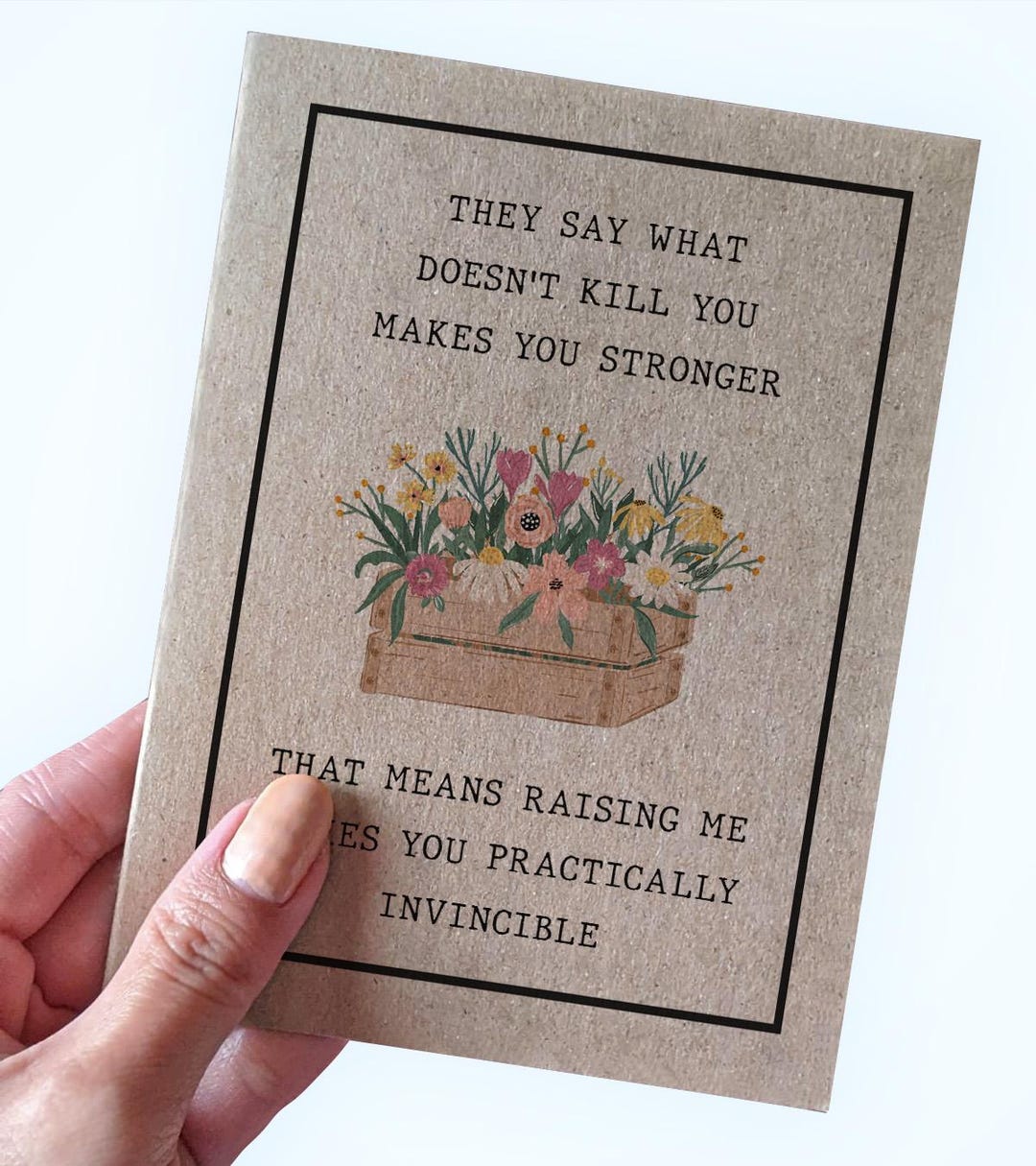 Funny Mothers Day Card - Made You A Stronger Mom Mothers Day Card ...