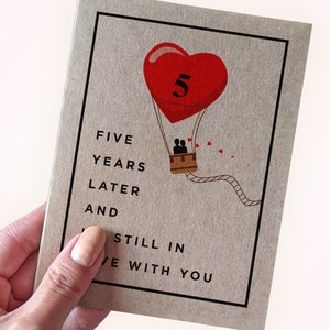 Personalized Anniversary Card - X Years Later and I'm Still In Love With You - Wedding Anniversary Card for Husband Or Wife